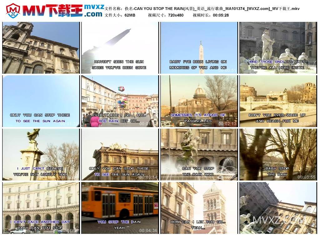 佚名-CAN YOU STOP THE RAIN(风景)_英语_流行歌曲_MA101374